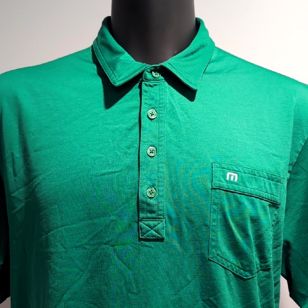 Travis Mathew Green Golf Polo Shirt